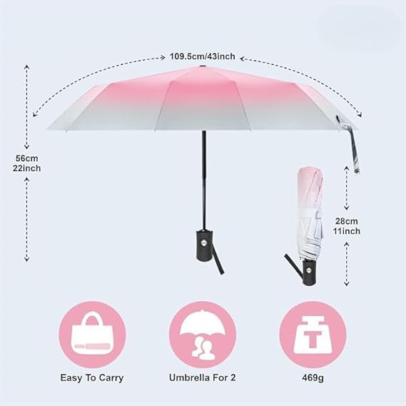 Image of TEKCOOL Umbrella, UV Big Size Umbrella for Sun Protection Rain Windproof Strong Large 3 Fold for Men Women Kids Boys Girls Perfect & Stylish Windproof & Compact?