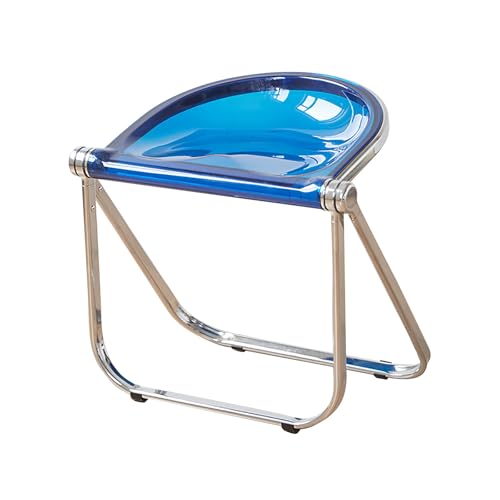 Chaise pliante acrylique bleu idéale pour mariages et pique-niques