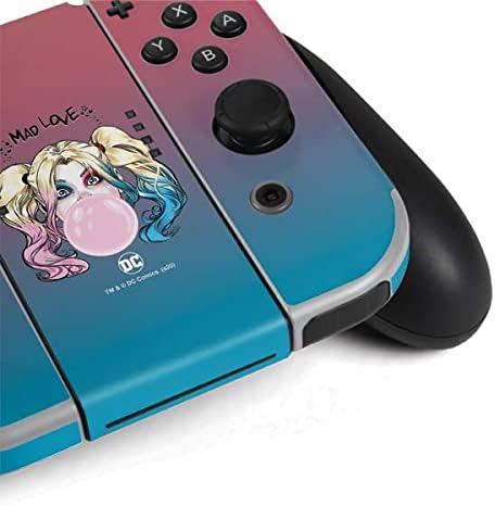 Skinit Decal Gaming Skin Compatible with Nintendo Switch OLED (2021) - Officially Licensed DC Comics Harley Quinn Mad Love Design
