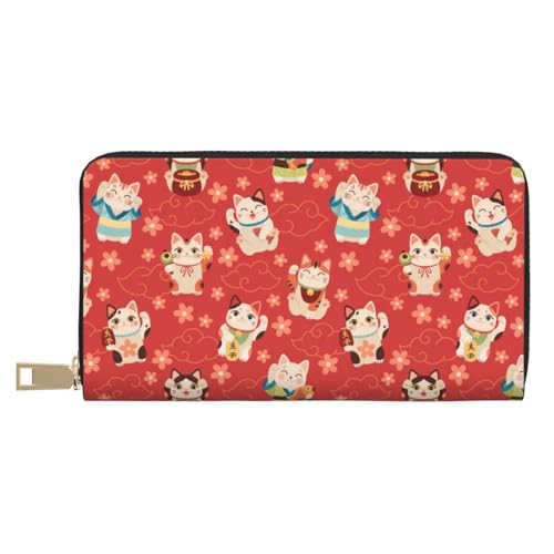Portefeuille en cuir fin Novastar aux finitions japonaises Maneki