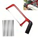 Professional Junior Hacksaw with 10 Blades – 6 Inch Small Hand Saw for Cutting Metal, Wood, Plastic, PVC Pipe– Compact Heavy-Duty Hacksaw Tool for DIY, Home & Workshop Projects (Red)