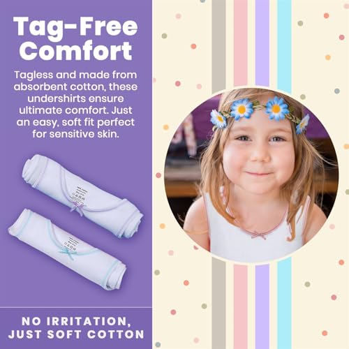 Buyless Fashion Girls Tank Tops - Sleeveless Cami Tanks Cotton Undershirts for Dance Gymnastics, Kids & Toddler Size (6 Pack)4