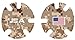 4 Time All American Wrestling Headgear Decals, USA Desert Camo