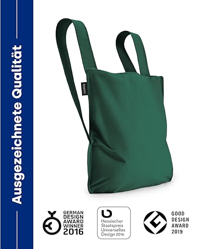 Notabag Original - Wasserabweisende, wiederverwendbare, faltbare Tasche und Rucksack (Forest Green)