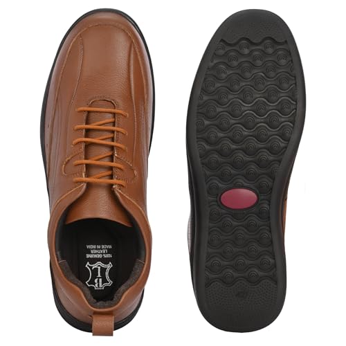 Image of Blue Leather by Centrino Genuine Leather Men's Formal Shoes | Cushioned Insole | Stylish Lace-Up | Durable & Leather Crafted | Uniform Dress Shoes | Perfect for Office Wear & Formal Dress (3986)