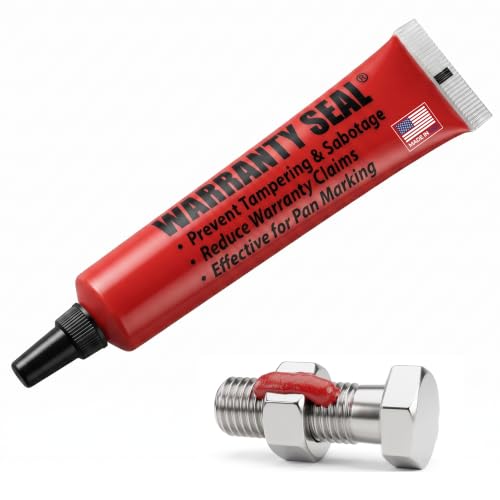 Sherco-Auto Red Torque Seal - Tamper Proof Cross Check Repair & Maintenance Warranty Torque Marker - 1.8 Oz Squeeze Tube Indicator for Bolts & Fasteners - Made in USA