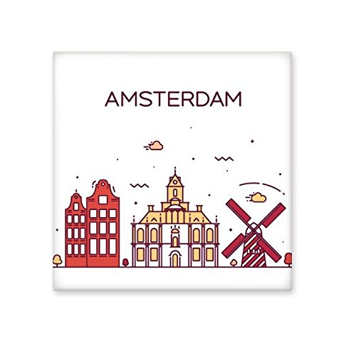 Carreau céramique Amsterdam avec motif landmark pays-bas pour mur intérieur
