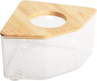 OPENH Transparent Hamster Sand Bath Box Pet Bathroom Toilet Sand Bath Container Bathtub for Hedgehog Mice Gerbil Squirrels Ferret