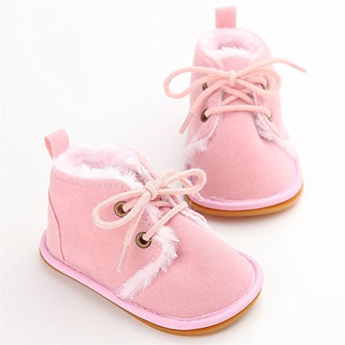 Infant Newborn Baby Girl's Winter Warm Sneakers Non-Slip Rubber Sole Toddler Prewalker Training Shoes4