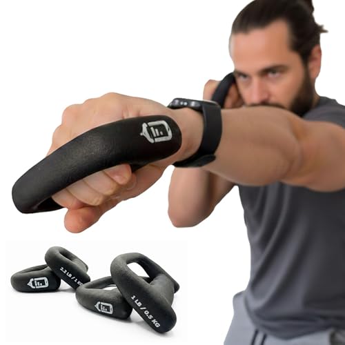 Shadowboxing Dumbbells Set (4 Weights) – 1lb & 2.2lb D-Shaped Knuckle Weights for Speed & Punching Power | Ergonomic Neoprene Hand Weights for Boxing, MMA, Running & Heavy Bag Training | App Compatible with PunchLab by PunchLab - Used condition - US$30.83