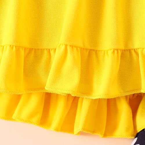 Image of Axumity Kid Girl Clothes Ruffle Sleeve Top Floral Allover Pants 3-9 Years Fall Outfit Set