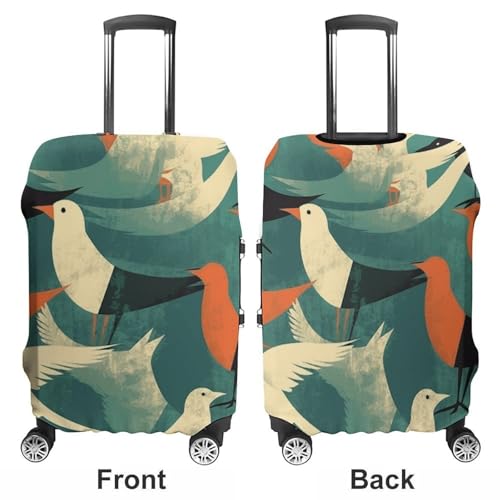 Flock of Birds Travel Luggage Cover Anti-scratch Suitcase Cover Elastic Suitcase Protective Cover Fits 19-32 Inch Luggage L3