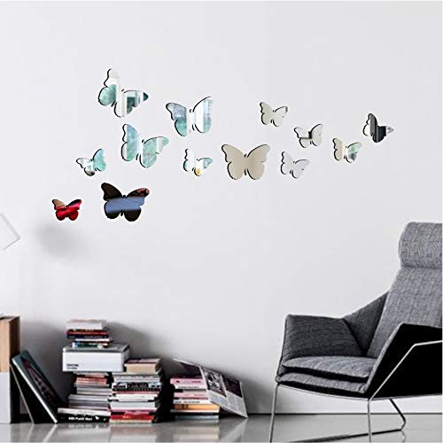 Kit 13 Borboletas Pequenas em Espelho Acrílico