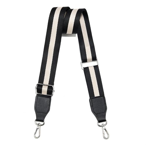 Image of Purse Straps Replacement Crossbody, Universal Wide Shoulder Strap for Bags Adjustable Straps for Handbags (Silvery Hardware)