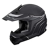 Fulmer, 2001925, Adult MX-ATV Helmet SNELL & DOT Approved TAO Black Graphic - Flat Finish, X-Large