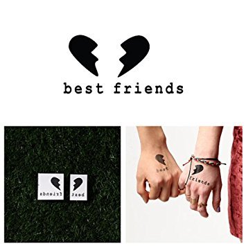 Tattify Heart Temporary Tattoo - Other Half (Set of 2) - Other Styles Available - Fashionable Temporary Tattoos