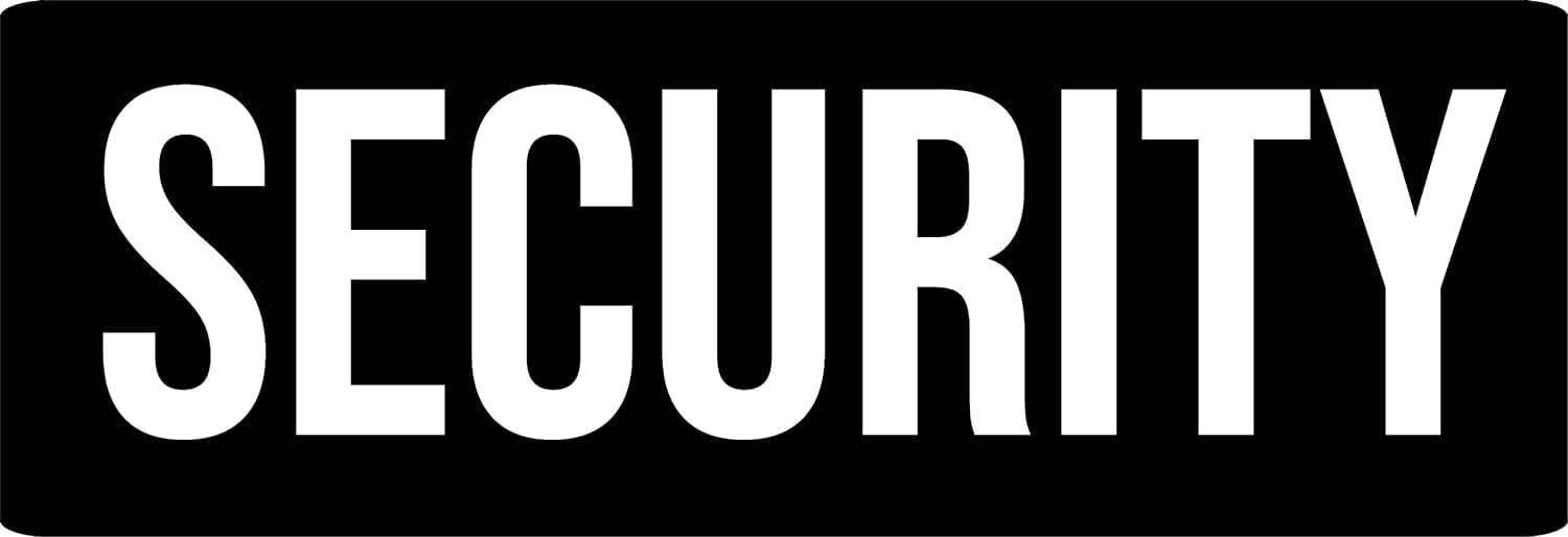 SEC Apparel Security Iron on Letters (Back Only, Large)