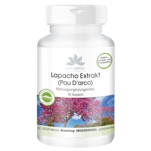Extracto de Lapacho – Pau D'Arco – 90 Capsulas | HERBADIREKT by Warnke Vitalstoffe - Calidad de farmacia alemana