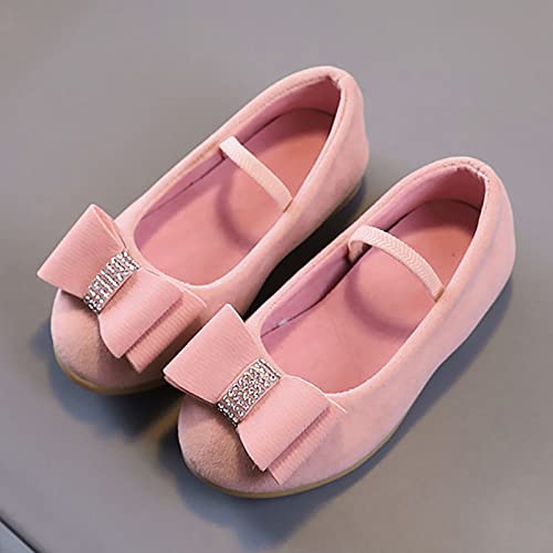 Girls Sandals Girls Princess Shoes Toddler Infant Kids Baby Bowknot Single Sandals Shoes Little Girl Bedroom Slipper (Pink, 25 Toddler)3