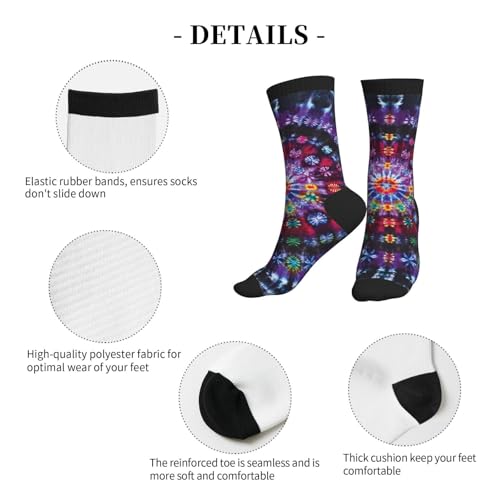 Image of MOLIAN Athletic Crew Cushion Socks Unisex Breathable Mid-Calf Socks for Running Workout