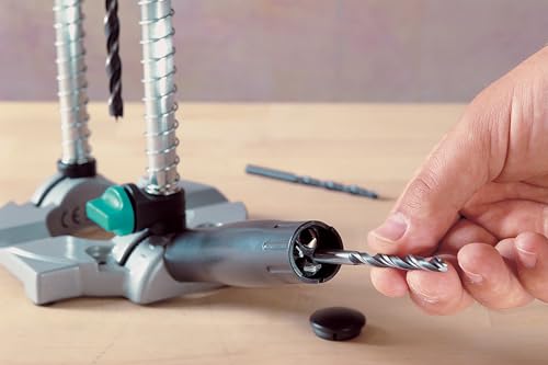 wolfcraft Tecmobil Bohrständer 4522000 | Mobiler Bohrhelfer für präzises Freihandbohren an Wänden, Schrägen, über Kopf & stationär | Mit praktischer Staubabsaugung für sauberes Arbeiten - 7