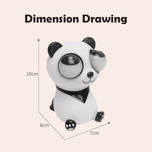 Miniatura 7 de Juguetes para apretar con forma de panda, juguete para aliviar el estrés, juguetes divertidos y esponjosos con ojos emergentes, juguetes sensoriales