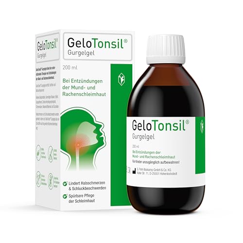 Preisvergleich Produktbild GeloTonsil Gurgelgel 200 ml, JETZT GEHTS HALSSCHMERZEN AN DIE GURGEL, Bei Entzündungen der Mund- und Rachenschleimhaut