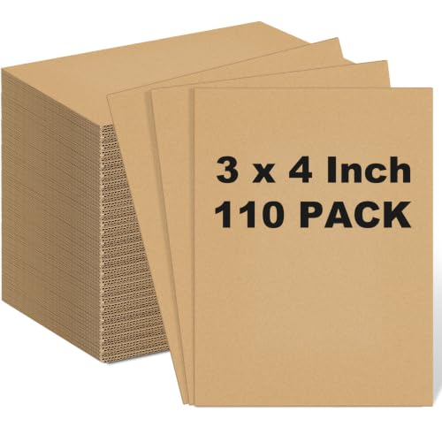Image of Henoyso 110 Pack 3 X 4 Inch Brown Cardboard Sheets