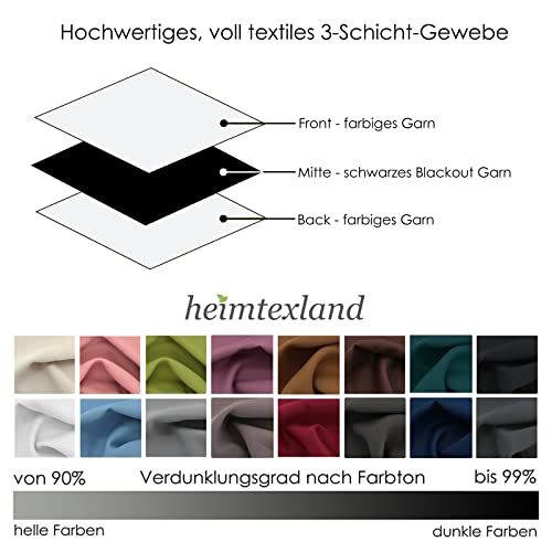 heimtexland Gardine XXL Dekoschal Blickdicht Verdunkelungsgardine Thermogardine HxB 245x275 cm Kälte- und Wärmeisolierung …auspacken, aufhängen, fertig! Vorhang Typ139 (grau-weiß)