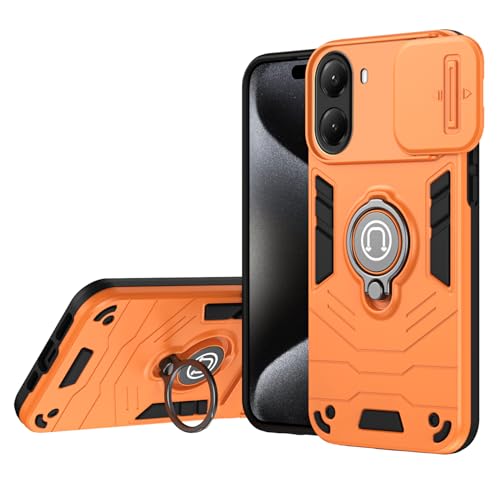 Image of YUWOO Back Cover for Poco X7 Pro 5G |Shockproof Cover|Military Grade Protection|Camera Slider for Protection|Multi Use Super Ring Back Cover for Poco X7 Pro 5G