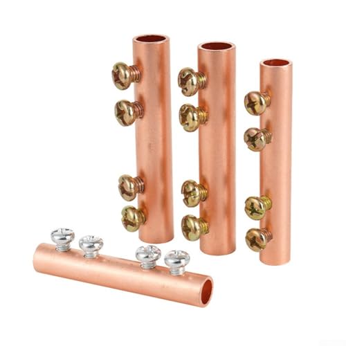 Shophubio 25 connettori quadrati in filo di rame GT16 morsettiera, giunto di testa a pressione per manicotto elettrico da 35-50 mm², installazione a vite con termorestringente (A)