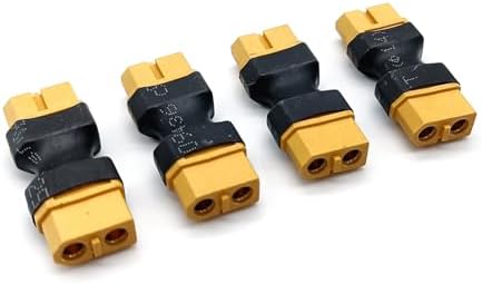 LINSYRC 4 Stücke XT60 Buchse auf Buchse Steckeradapter kein Draht Adapter Konverter für RC FPV-Auto Flugzeug Drohne LiPo-Batterie