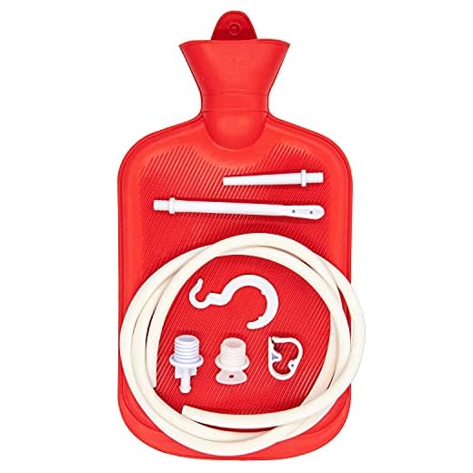 Enema Bag Kit 2 Quart Enema Bag with 5ft Long Hose, Multi-Size Tips and Controllable Water Flow Clamp for Colon Cleanse Enemas
