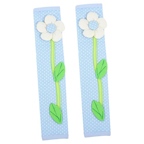 EXCEART 2 piezas Cubiertas para Tiradores de Frigorífico Fundas Protectoras de Antideslizantes y Decorativas para Electrodomésticos de Cocina Resistentes Manchas y Color Azul