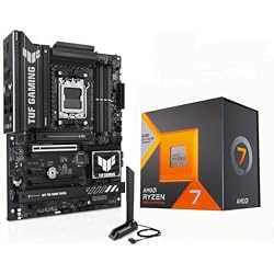MICRO CENTER AMD Ryzen 7 7800X3D CPU Processor with ASUS TUF Gaming B850-PLUS WiFi AM5 ATX Motherboard (DDR5, PCIe 5.0, 3X M.2, Wi-Fi 7, USB 20Gbps Type-C)