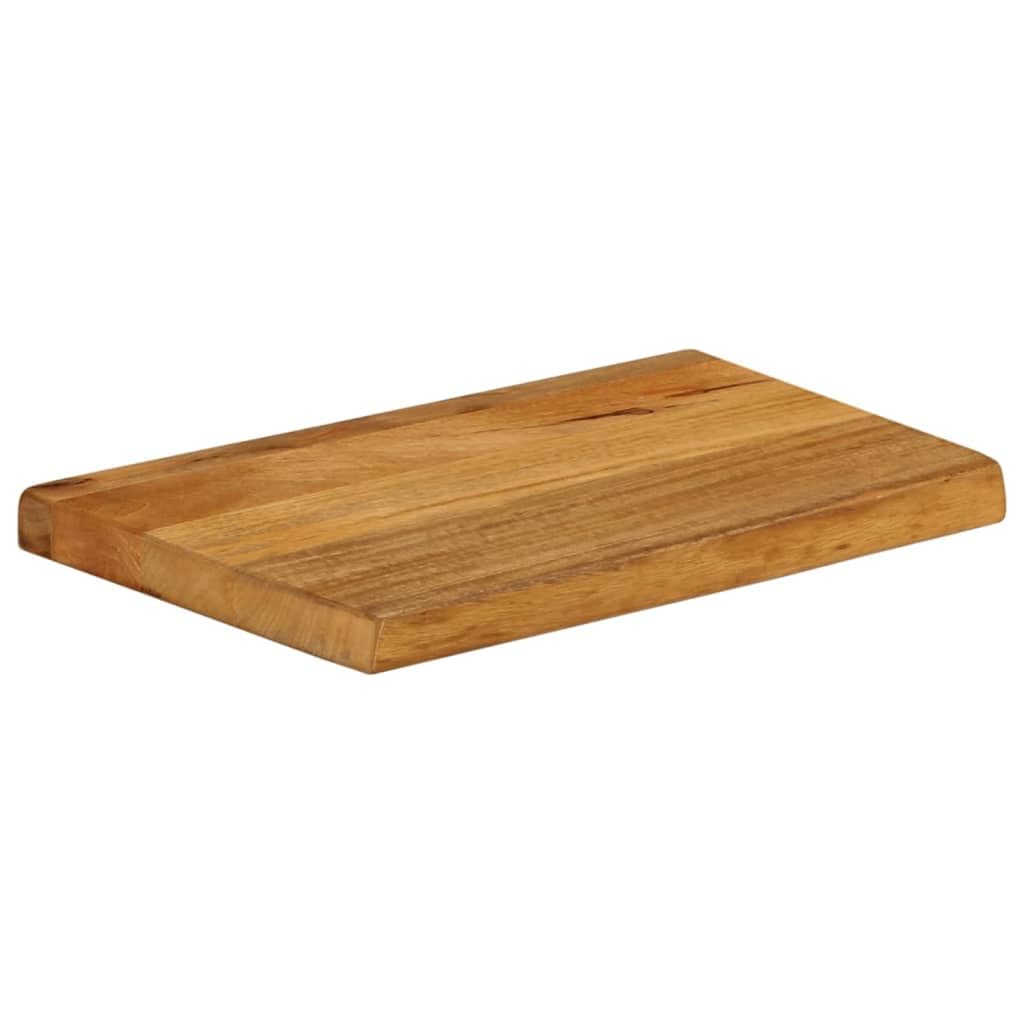 Piano da scrivania in legno massello con bordo naturale e bordo dell'albero, 50 x 30 x 3,8 cm, in mango, per rinnovamento del tavolo e combinazione versatile con diversi supporti in casa