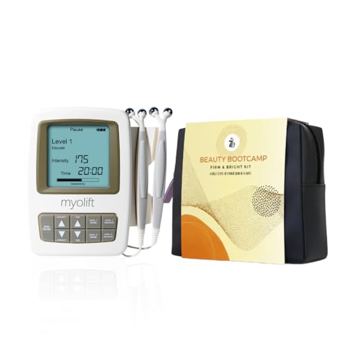 MYOLIFT Mini Firm & Bright Kit Microcurrent Facial Device for at-Home Lifting & Toning Firms & Brightens Dull Skin Improves Conductivity & Skin Radiance