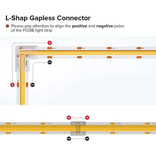 Tira LED COB 16.4 ft 528 LEDs/m 14W/m Luz Cálida 3000K miniatura 6