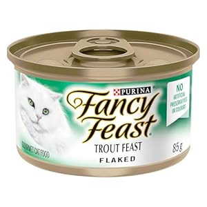 Fancy Feast Flaked Wet Cat Food, Trout Feast – 85 g Can (24 Pack)