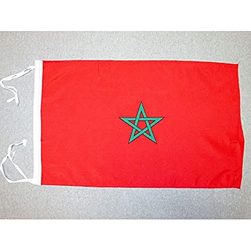 AZ FLAG - Flagge Marokko - 45x30 cm Mit Kordel - Marokkanische Fahne 30 x 45 cm - Flaggen