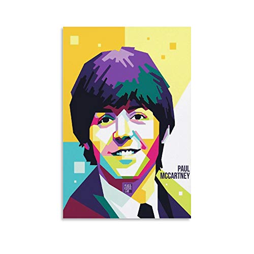 Paul McCartney Poster décoratif sur toile Motif The Beatles 30 x 45 cm - Les Beatles, Paul McCartney, John Lennon, RIngo Starr, George Harrison Paul McCartney Poster décoratif sur toile Motif The Beatles 30 x 45 cm