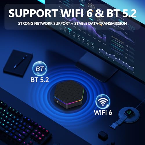 Image of Mini PC, 12th Alder Lake N100 Linux Mini Computer (up to 3.4GHz), 16GB DDR4 RAM 512GB SSD Small Desktop Computer WiFi 6 /4K Dual Display /USB3.2 /BT5.2 /Gigabit Ethernet for Home, Office, Business