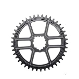 Conçu comme un plateau de vélo de route, il présente une conception à disque unique avec des options 42T et 44T, adaptée aux configurations de pédalier de 9 à 12 vitesses.