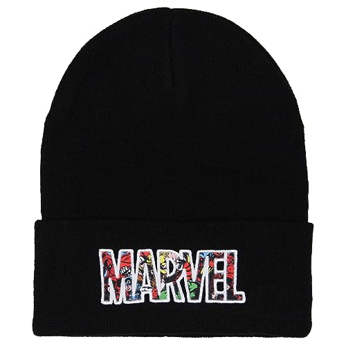 Marvel Comic Logo Beanie Embroidered Vintage...