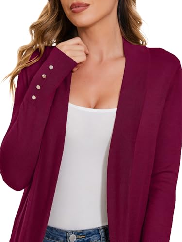 Image of Cardigan for Women Dressy Casual Long Sleeve Open Front Knit Cardigan Sweaters
