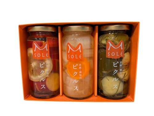 M SOLE 京都・福知山 ピクルス 160ml 国産 漬物 酢漬け 保存食品 (3本, (大根と梅干しと柚子 きゅうりと昆布のピリ辛 サツマイモ) 3本セットB)