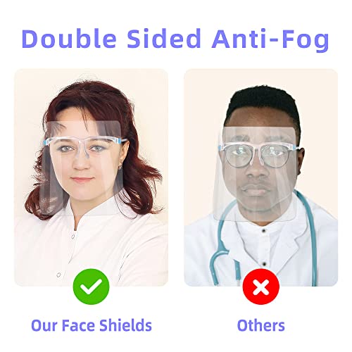 Panoptx 200 Pcs Safety Face Shield With Glasses Frame Reusable Anti-Fog Face Shield Clear Protective Full Face Shield Mask For Daily Protection #TOP5