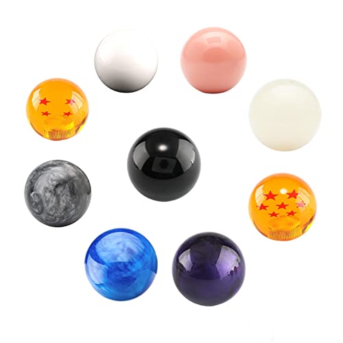 Yiuiy Round Ball Shift Knob Universal Marble Style Gear Shift Knob 5 6 Speed For Manual Automatic Vehicles With Adapters (Dark Blue) #TOP6