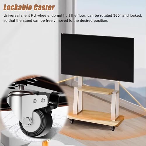 Soporte móvil para TV de piso para pantallas de 32"-80" miniatura 5