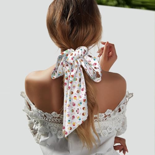 Delicious Cupcakes Neck Scarf Printed Scarves Head Women'S Fashion Satin Scarfs For Bag Hair Handbag Accessories 5